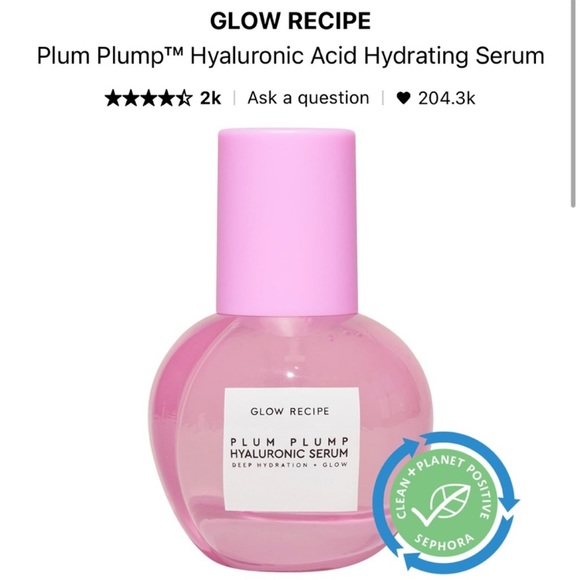 BNIB 🌺 glow recipe, plum, plump, hydraulic serum. - Picture 2 of 6